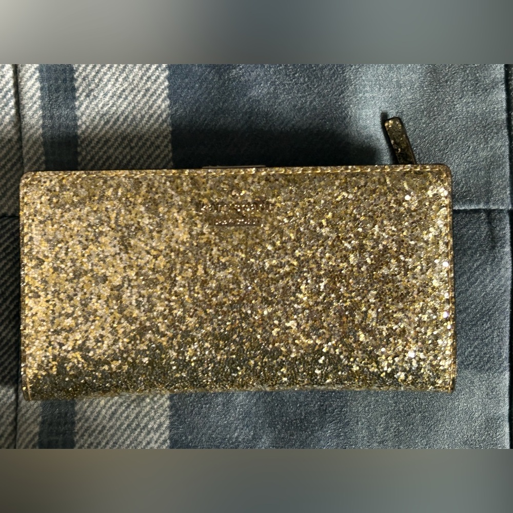 Gold Kate spade wallet